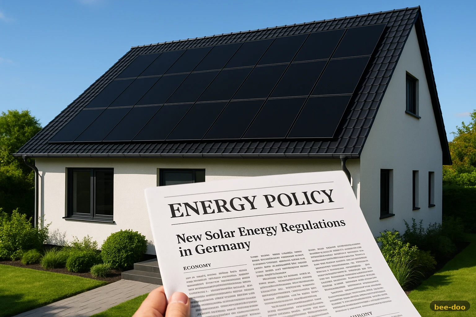 EEG-Änderung 2026: Deutsches Haus mit Solaranlage